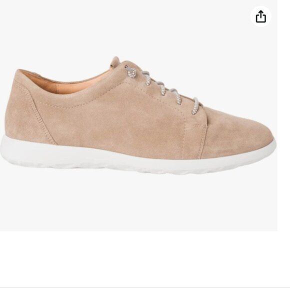 NEW GANTER Suede Gabby slip on Comfort Sneakers unisex in taupe 7255j3 - Picture 1 of 5